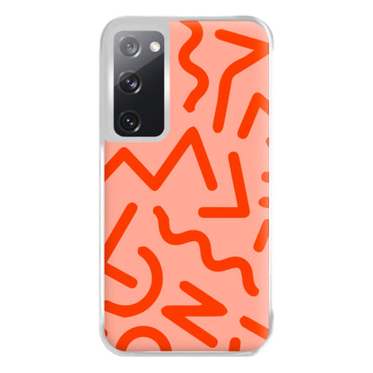 Red Abstract - Eighties Phone Case for Galaxy S20FE