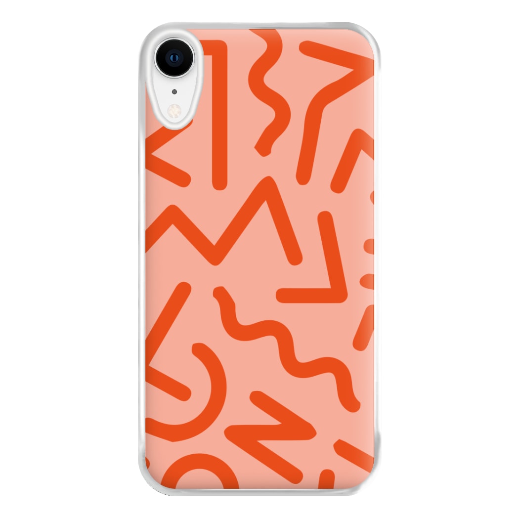 Red Abstract - Eighties Phone Case for iPhone XR