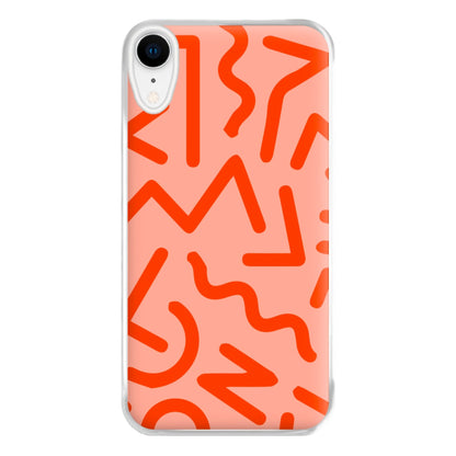 Red Abstract - Eighties Phone Case for iPhone XR