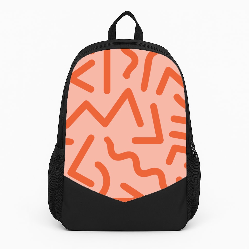 Red Abstract - Eighties Large Backpack