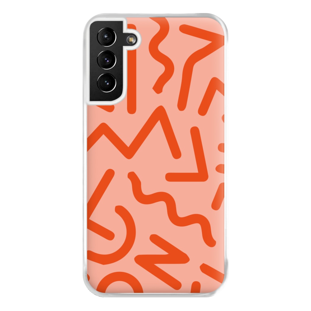 Red Abstract - Eighties Phone Case for Galaxy S21 Plus