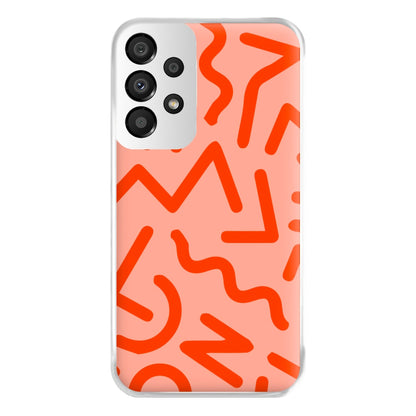 Red Abstract - Eighties Phone Case for Galaxy A33