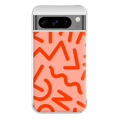 Red Abstract - Eighties Phone Case for Google Pixel 8 Pro