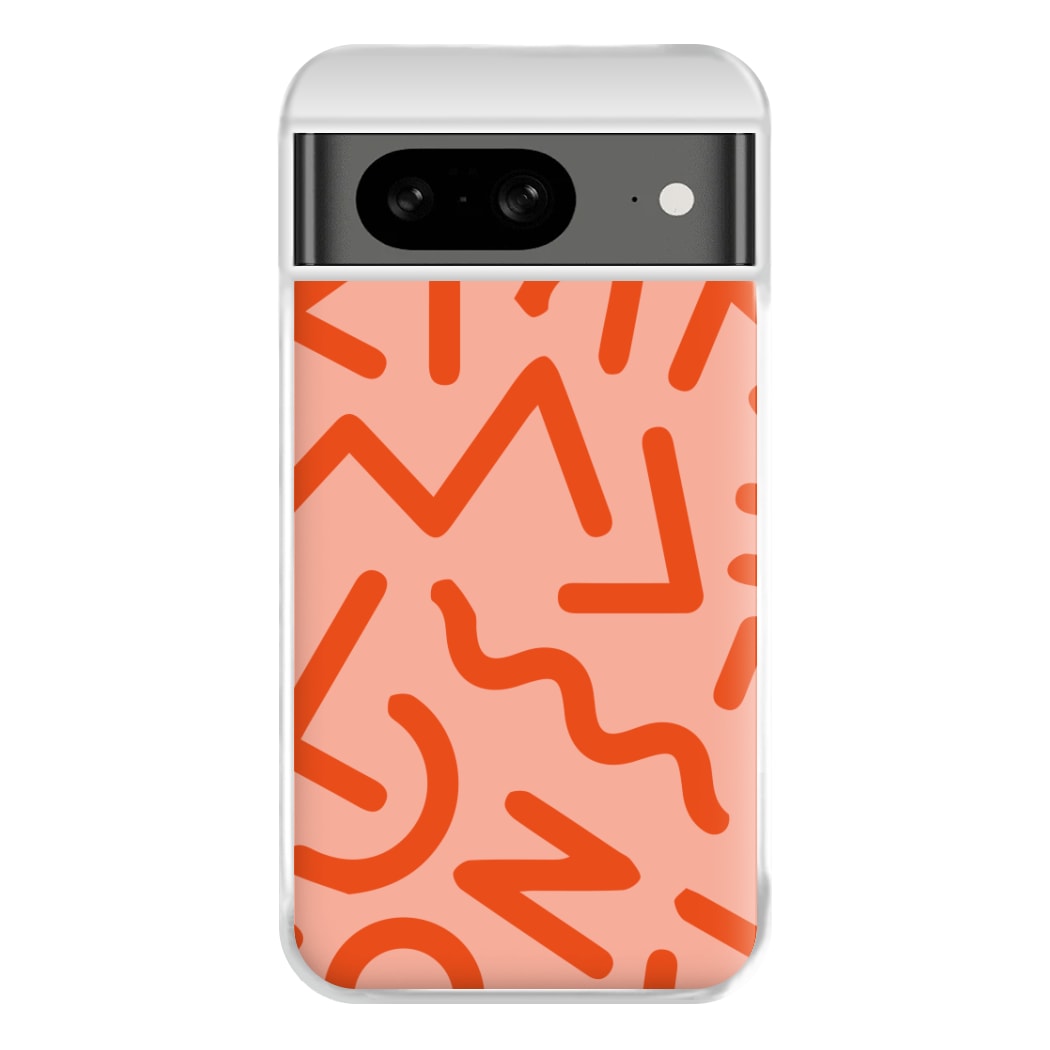 Red Abstract - Eighties Phone Case for Google Pixel 8