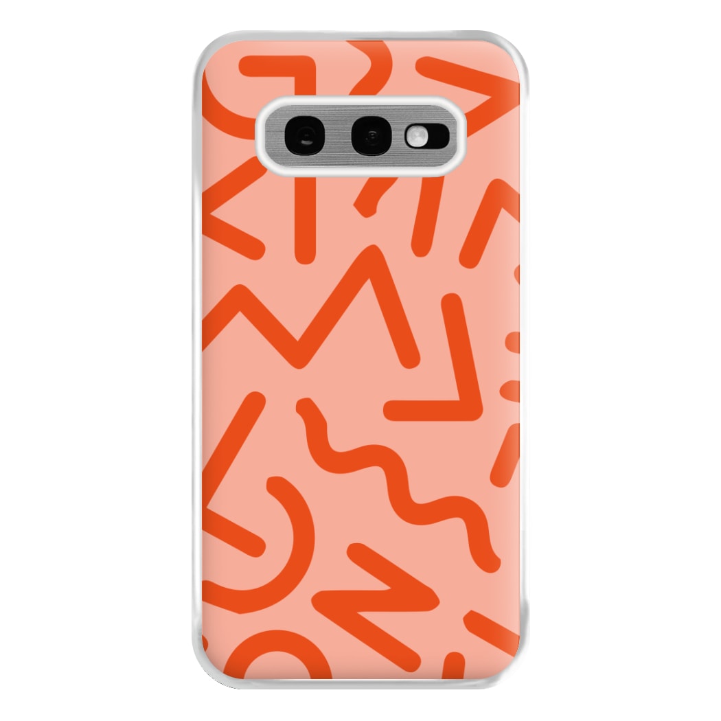 Red Abstract - Eighties Phone Case for Galaxy S10e