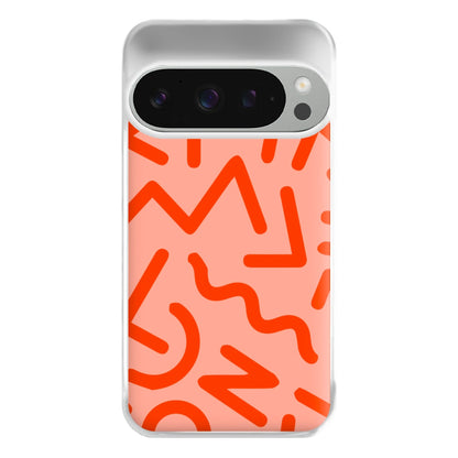 Red Abstract - Eighties Phone Case for Google Pixel 9 Pro XL