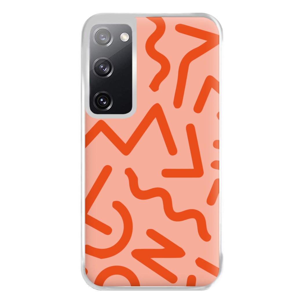 Red Abstract - Eighties Phone Case for Galaxy S20