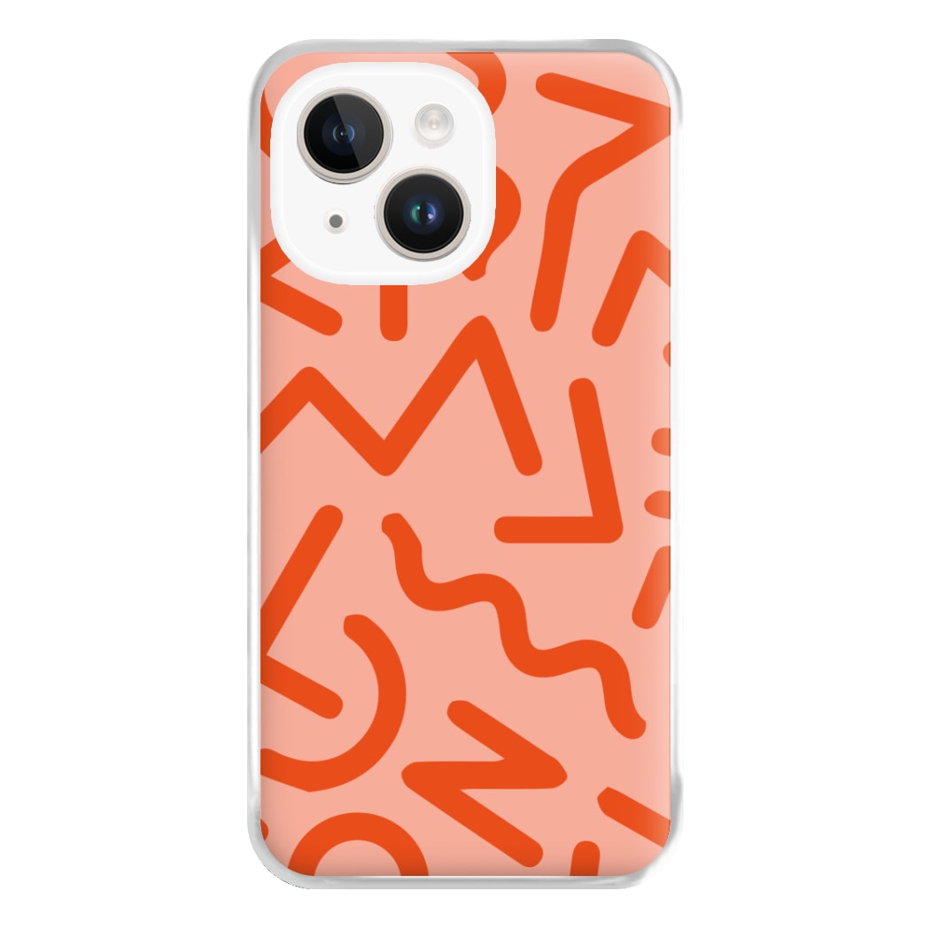 Red Abstract - Eighties Phone Case for iPhone 14 Plus