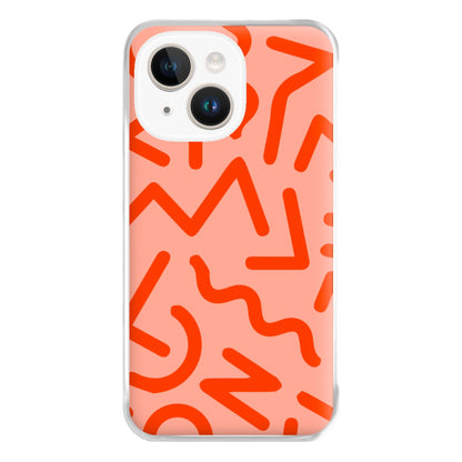 Red Abstract - Eighties Phone Case for iPhone 14 Plus