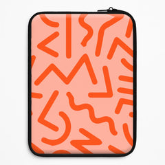 Red Abstract - Eighties Laptop Sleeve