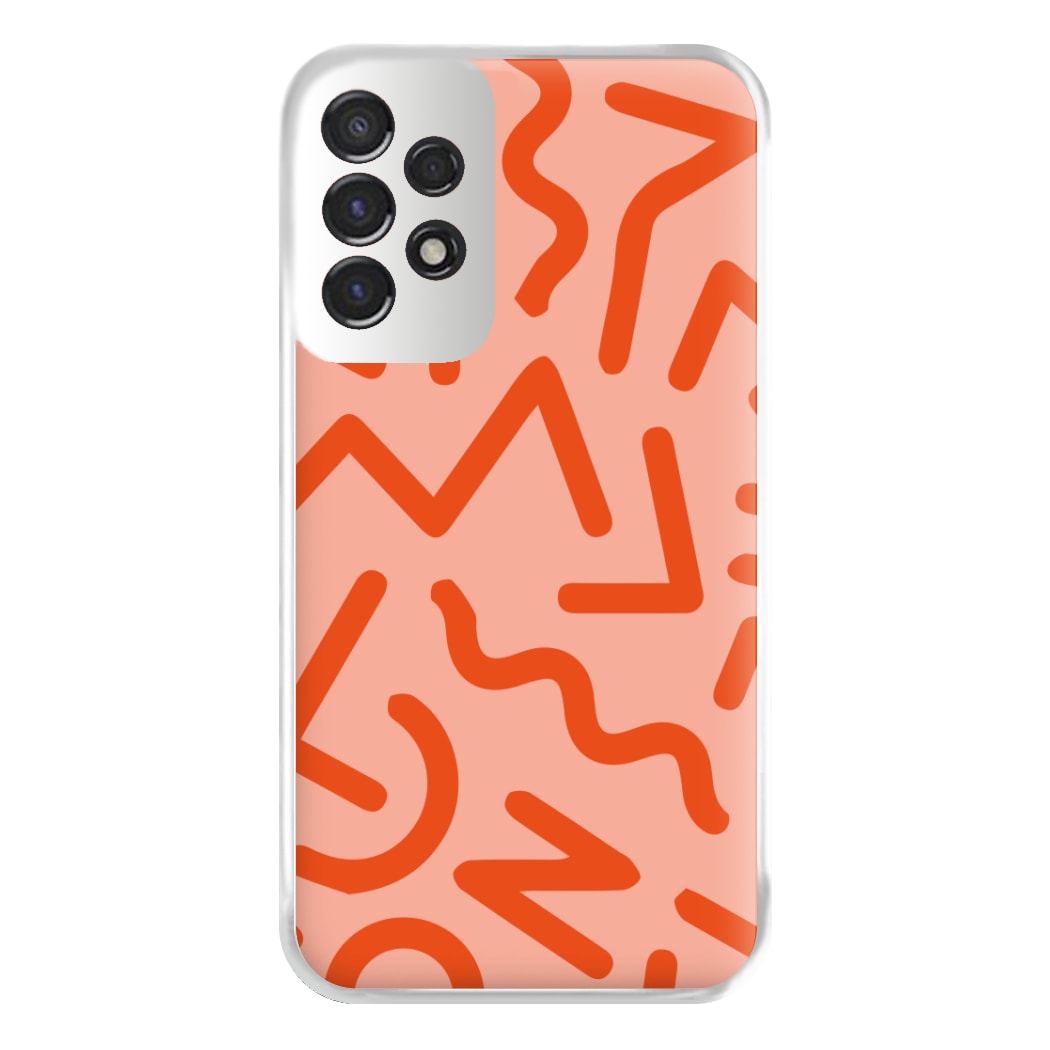 Red Abstract - Eighties Phone Case for Galaxy A53