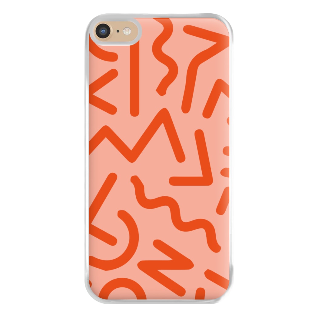 Red Abstract - Eighties Phone Case for iPhone 6 Plus / 7 Plus / 8 Plus