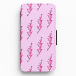 Pink Lightning - Eighties Flip / Wallet Phone Case