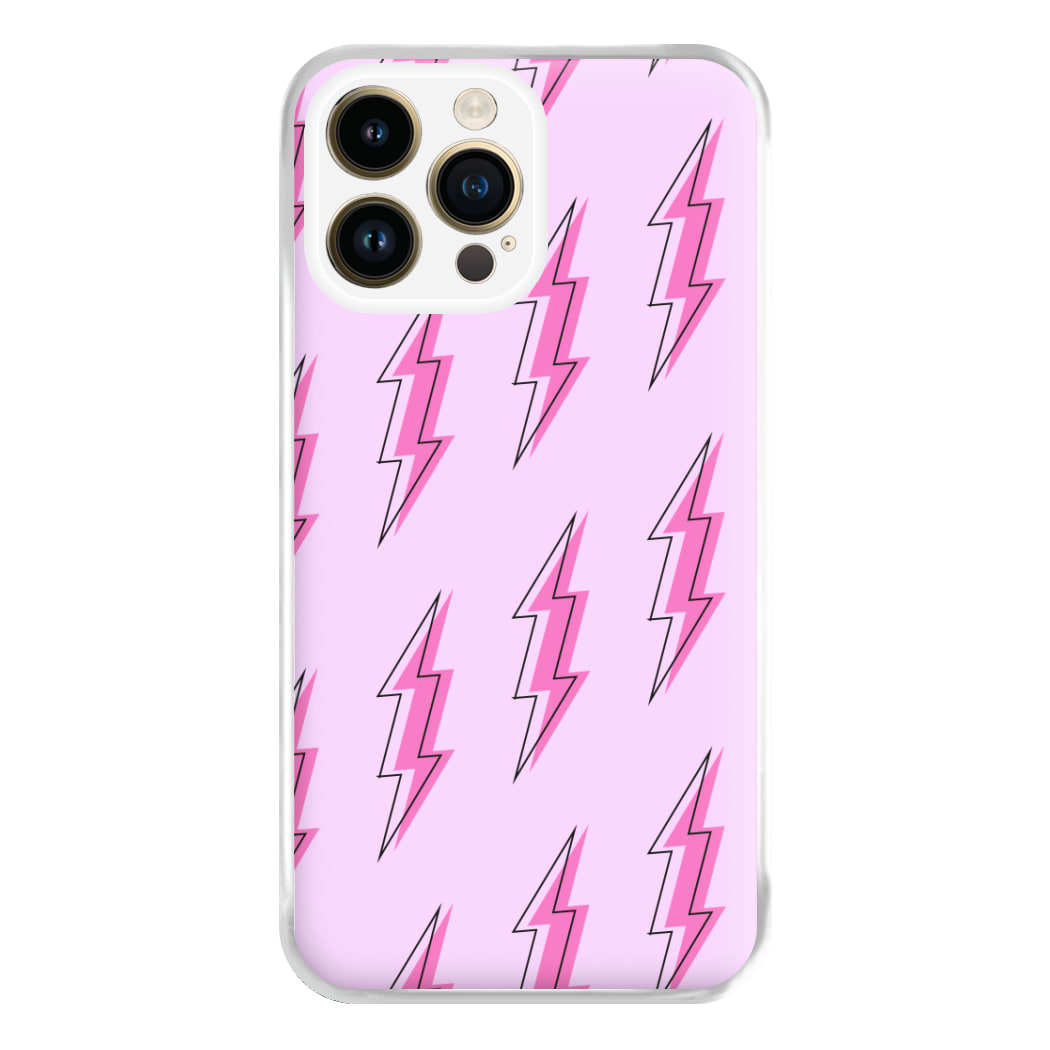 Pink Lightning - Eighties Phone Case for iPhone 14 Pro Max