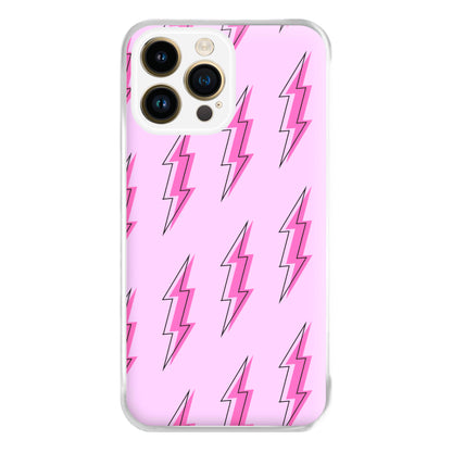 Pink Lightning - Eighties Phone Case for iPhone 14 Pro Max