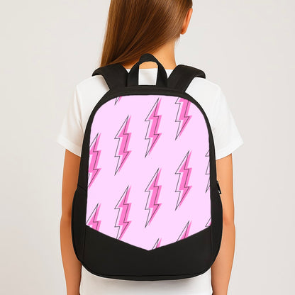 Pink Lightning - Eighties Large School Bag