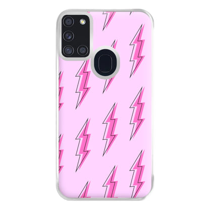 Pink Lightning - Eighties Phone Case for Galaxy A21s