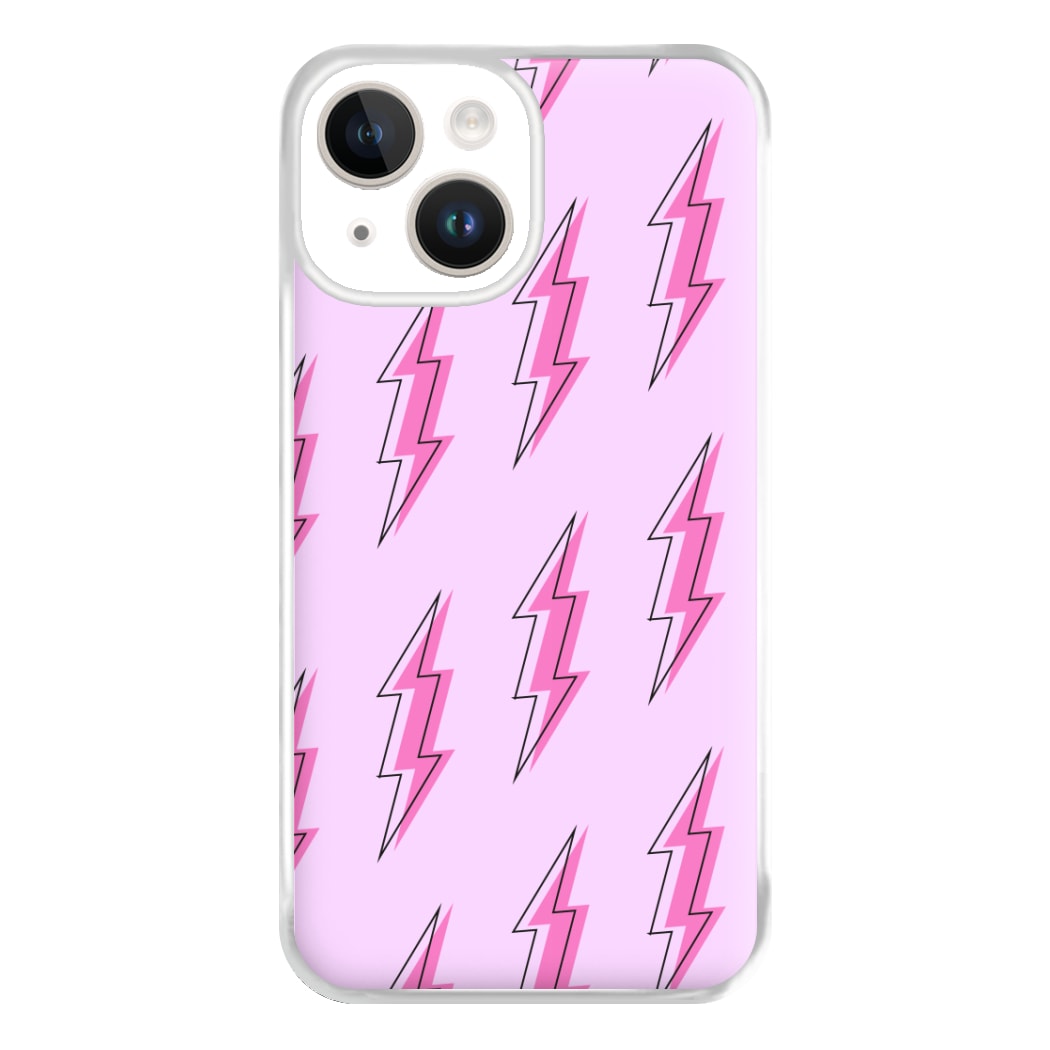 Pink Lightning - Eighties Phone Case for iPhone 14