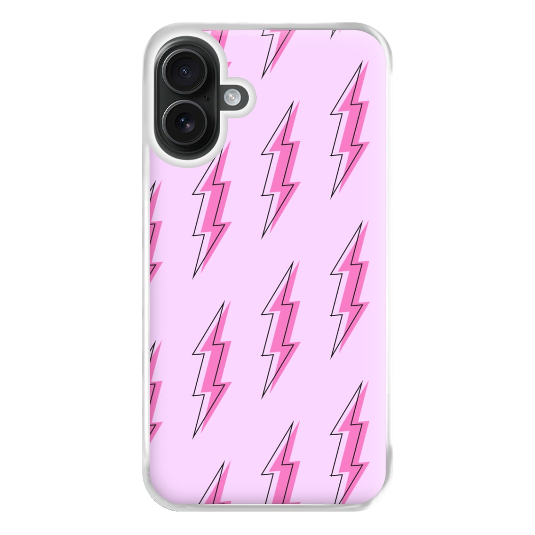 Pink Lightning - Eighties Phone Case for iPhone 16 Plus