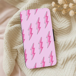 Pink Lightning - Eighties Wallet Phone Case