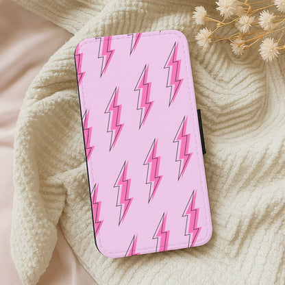 Pink Lightning - Eighties Wallet Phone Case