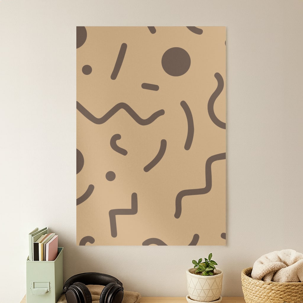 Nude Abstract Pattern - Eighties Poster