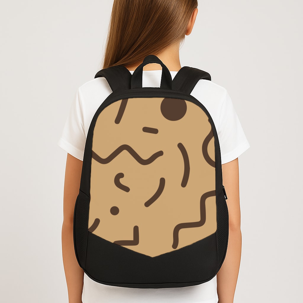 Nude Abstract Pattern - Eighties Large School Bag