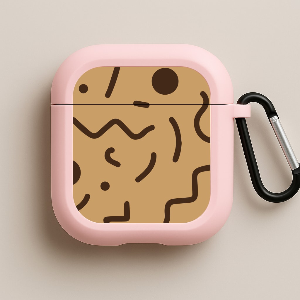 Nude Abstract Pattern - Eighties Pink AirPods Case