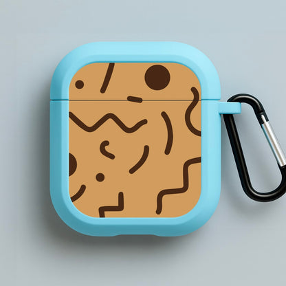 Nude Abstract Pattern - Eighties Blue AirPods Case