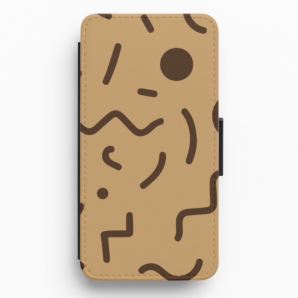 Nude Abstract Pattern - Eighties Flip / Wallet Phone Case