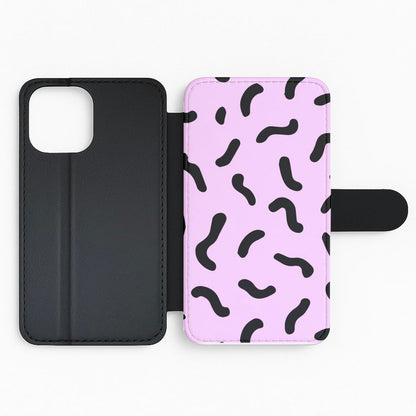 Purple And Black - Eighties Flip Phone Case