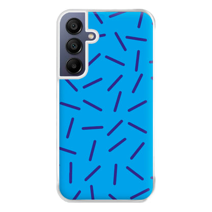 Blue Line Pattern - Eighties Phone Case for Galaxy A16