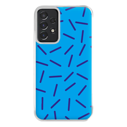 Blue Line Pattern - Eighties Phone Case for Galaxy A52 / A52s