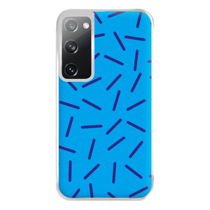 Blue Line Pattern - Eighties Phone Case for Galaxy S20