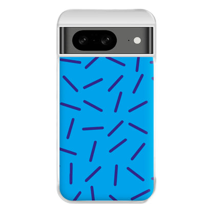 Blue Line Pattern - Eighties Phone Case for Google Pixel 8