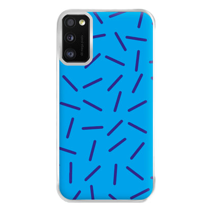 Blue Line Pattern - Eighties Phone Case for Galaxy A41