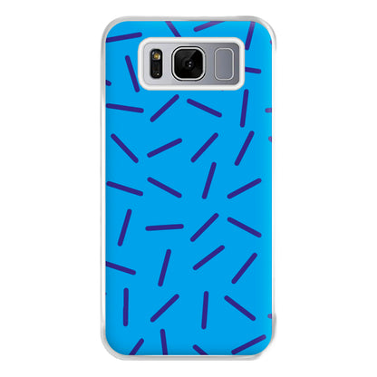 Blue Line Pattern - Eighties Phone Case for Galaxy S8 Plus