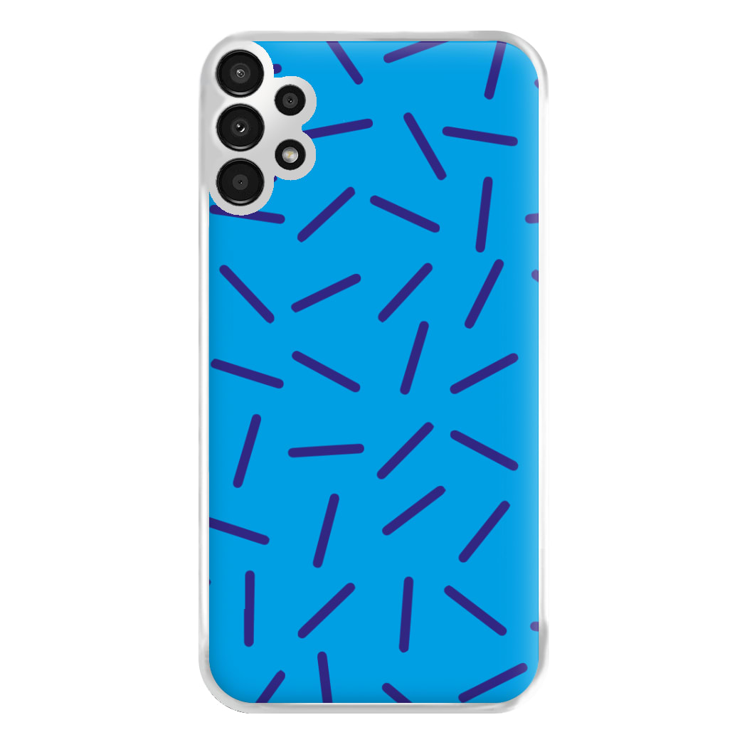 Blue Line Pattern - Eighties Phone Case for Galaxy A13