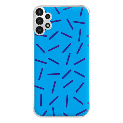 Blue Line Pattern - Eighties Phone Case for Galaxy A13