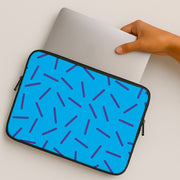 Blue Line Pattern - Eighties Laptop Sleeve 2