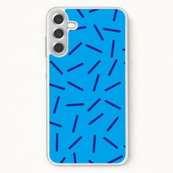 Blue Line Pattern - Eighties Phone Case for Galaxy A17