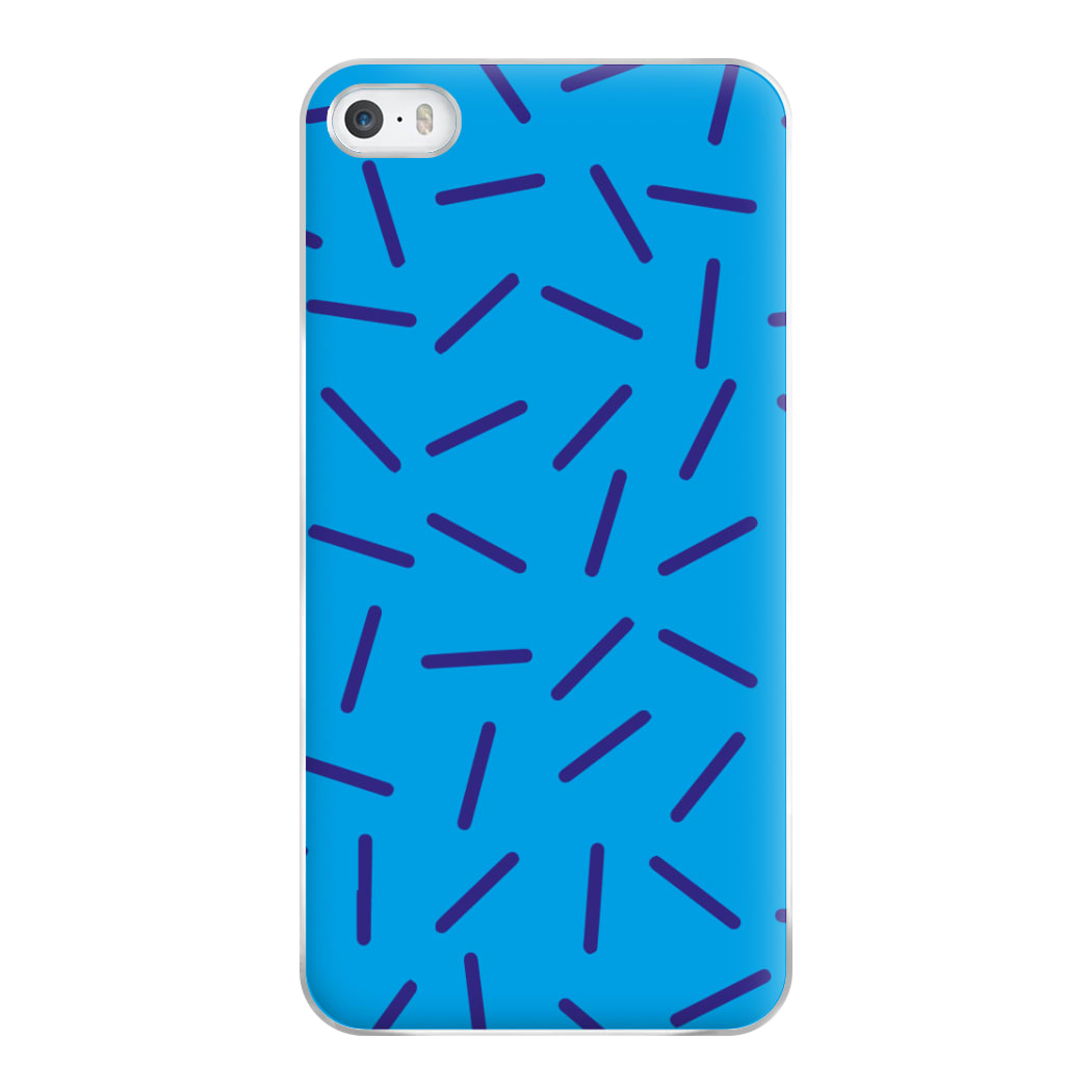 Blue Line Pattern - Eighties Phone Case for iPhone 5 / 5s / SE 2016