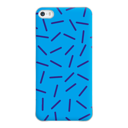 Blue Line Pattern - Eighties Phone Case for iPhone 5 / 5s / SE 2016