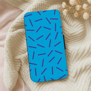 Blue Line Pattern - Eighties Flip / Wallet Phone Case 5