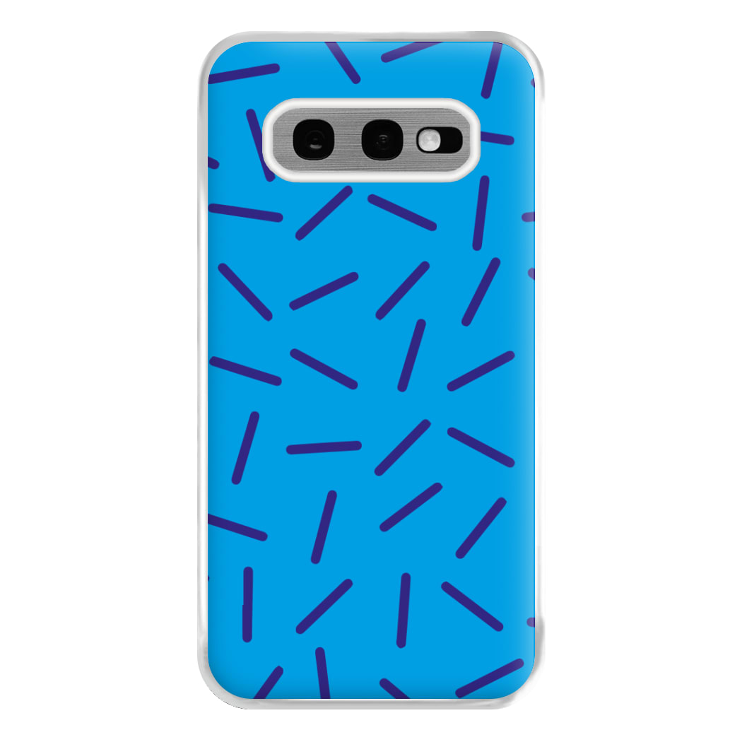 Blue Line Pattern - Eighties Phone Case for Galaxy S10e