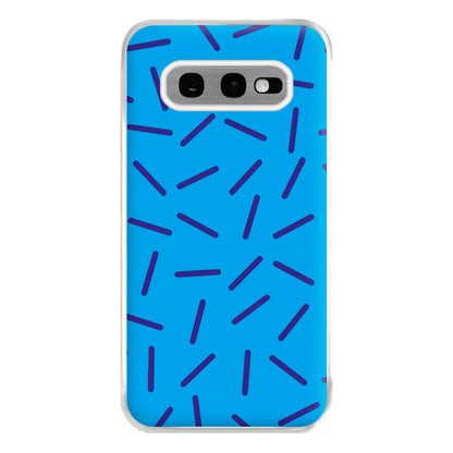 Blue Line Pattern - Eighties Phone Case for Galaxy S10e