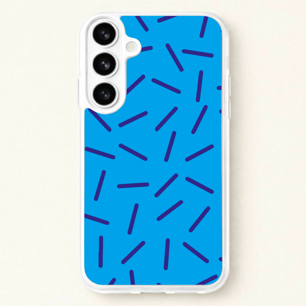 Blue Line Pattern - Eighties Phone Case for Galaxy S26