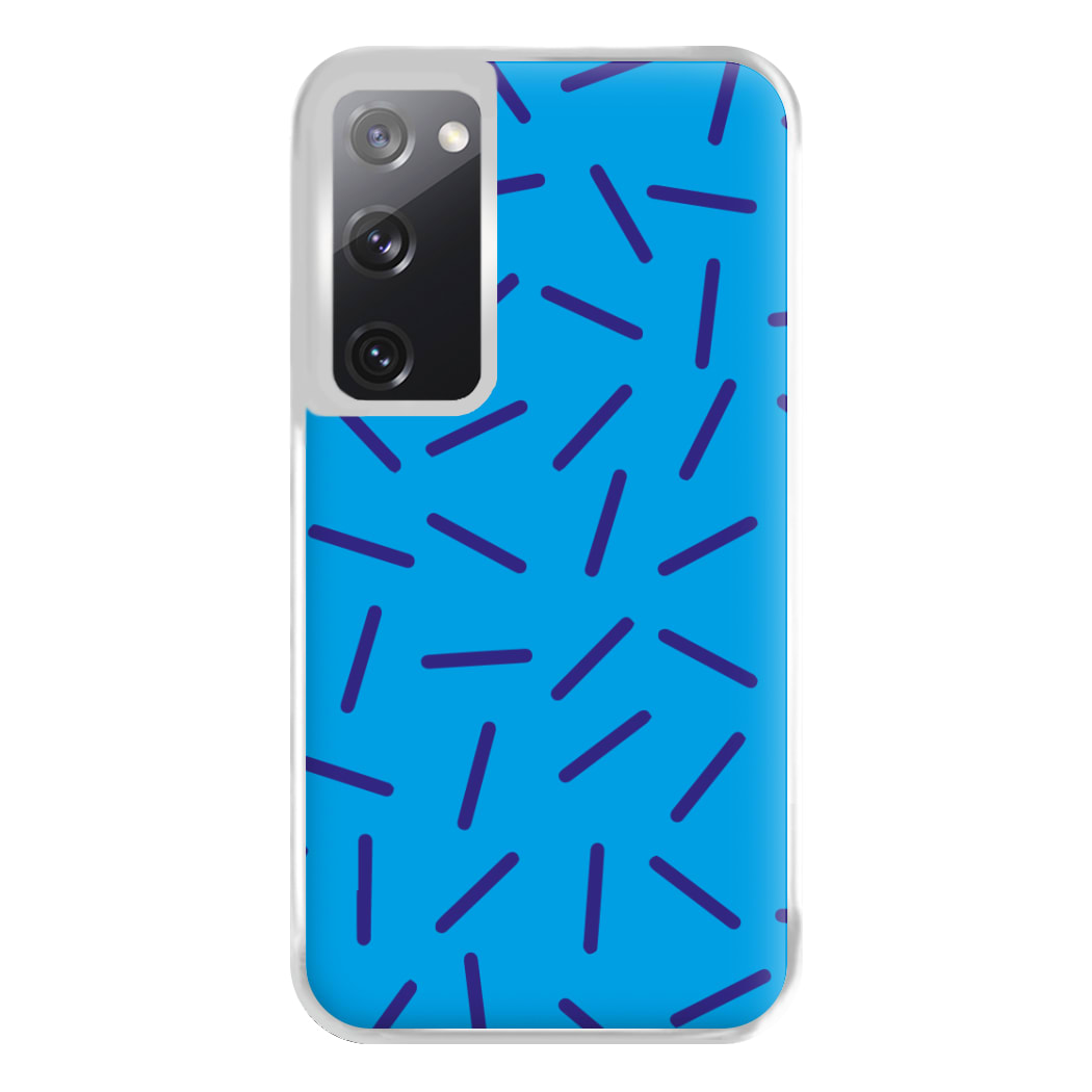 Blue Line Pattern - Eighties Phone Case for Galaxy S20FE