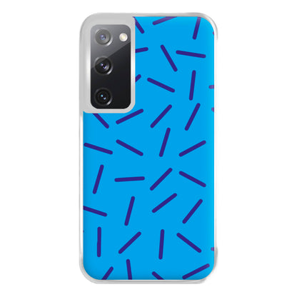 Blue Line Pattern - Eighties Phone Case for Galaxy S20FE