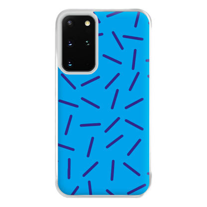 Blue Line Pattern - Eighties Phone Case for Galaxy S20 Plus